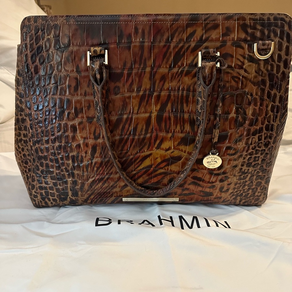 Oversized Brahmin purse. Gently used and in great condition.